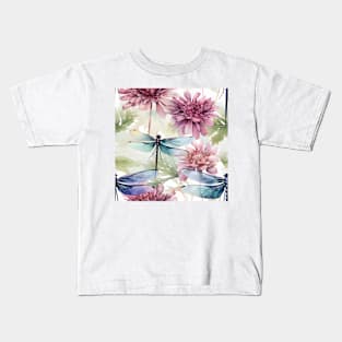 Dragonfly Pattern 22 Kids T-Shirt